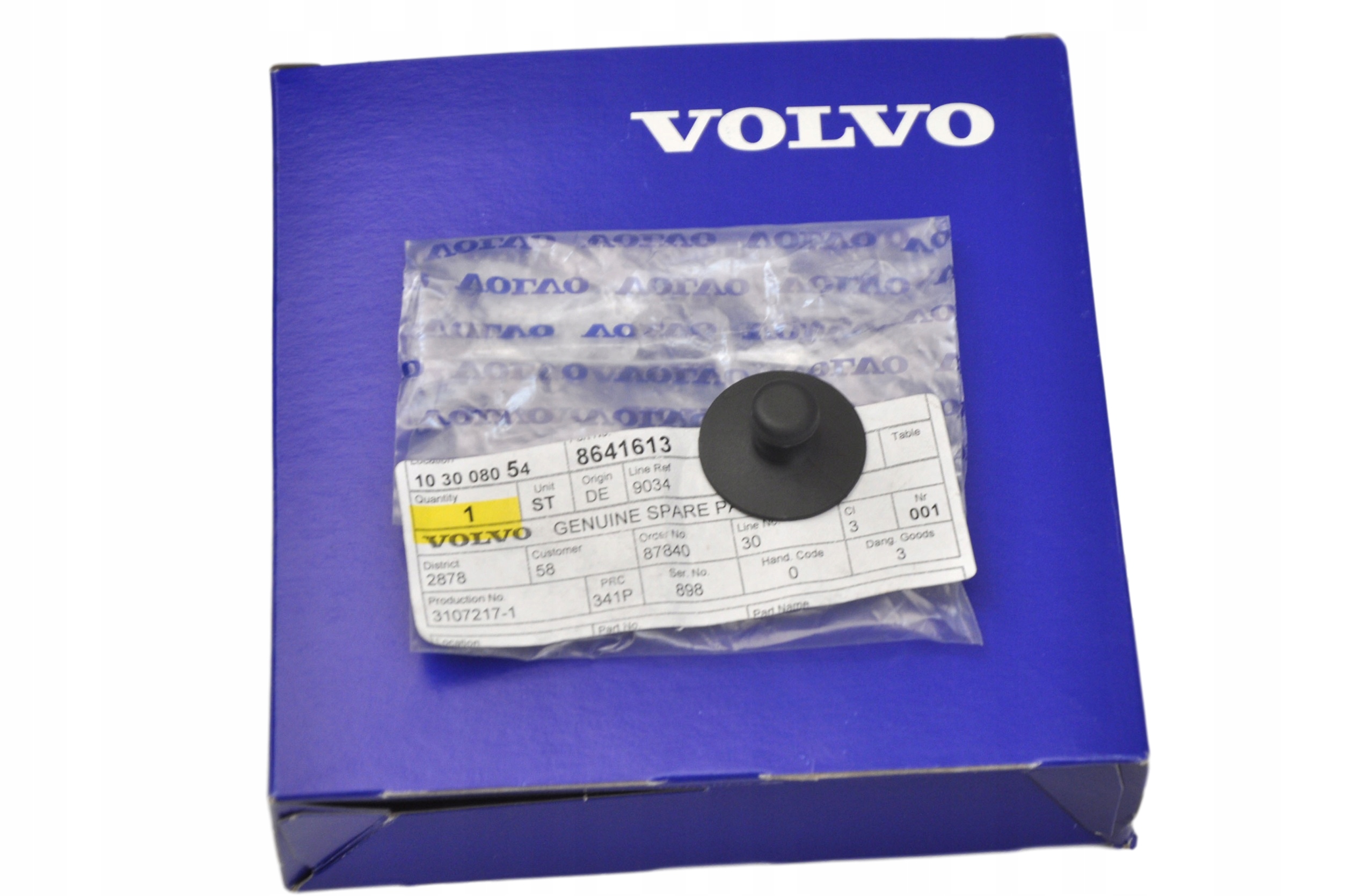 

Volvo spinka klips koleczek dywanika 8641613 Oe