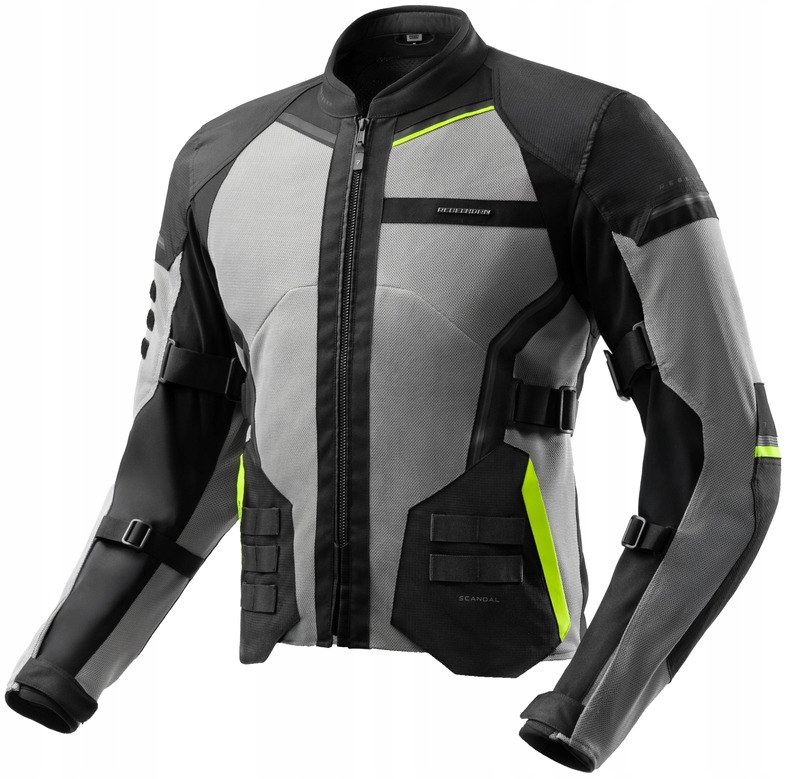 Rebelhorn Scandal 3 Black Grey Fluo Yellow Textilná Motocyklová Bunda 5XL