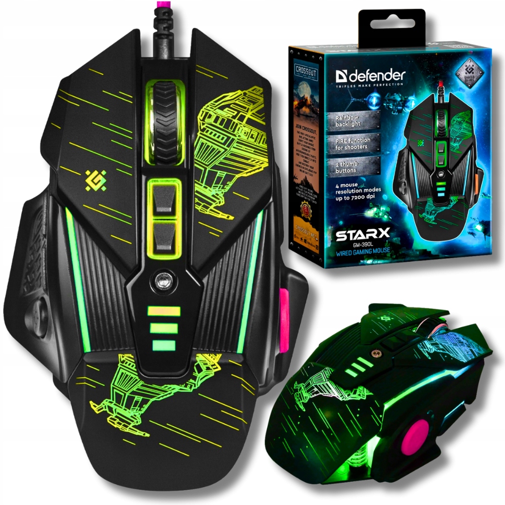 Herní Myš Pro Hráče 3200 dpi Defender