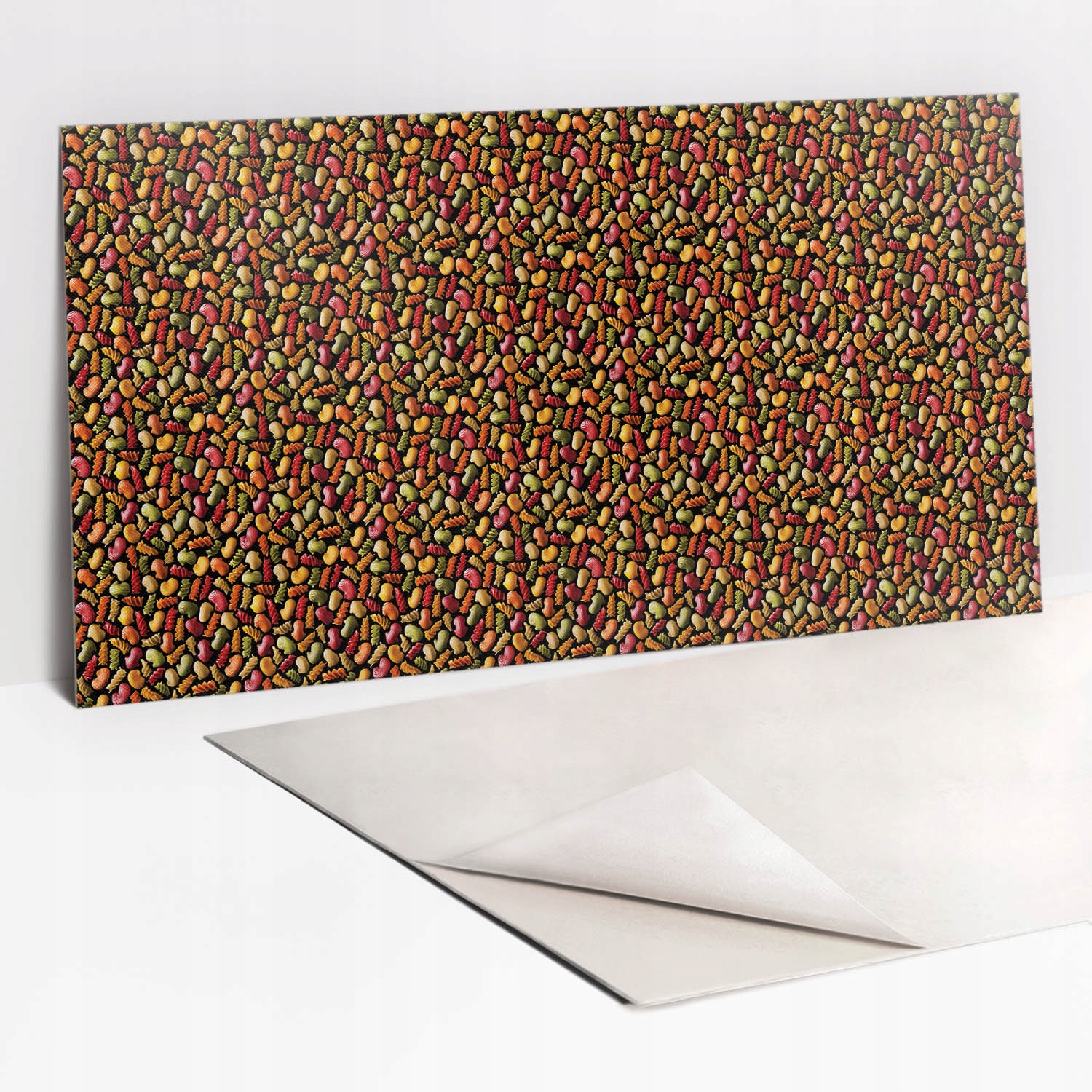 Samolepicí Pvc vinylový panel na zeď a podlahu Barevné těstoviny 100 x 50 cm