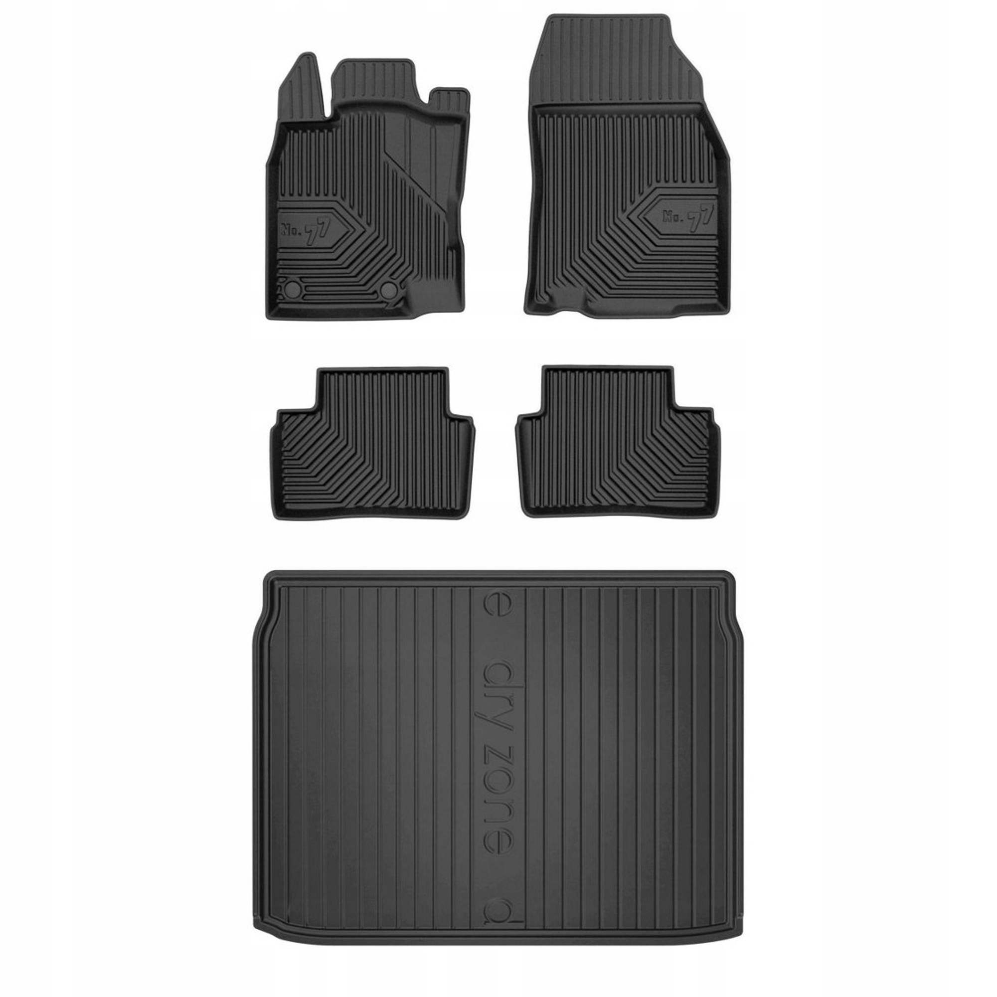 Gumová sada kobercov a rohoží Renault Kadjar 2015-2022