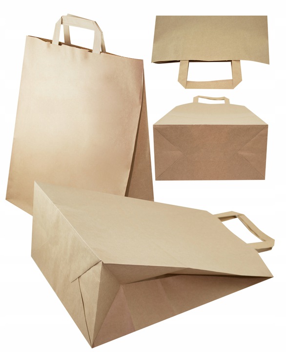 

Torby Papierowe 32x16x39 Brąz 50 sztuk 320x160x390