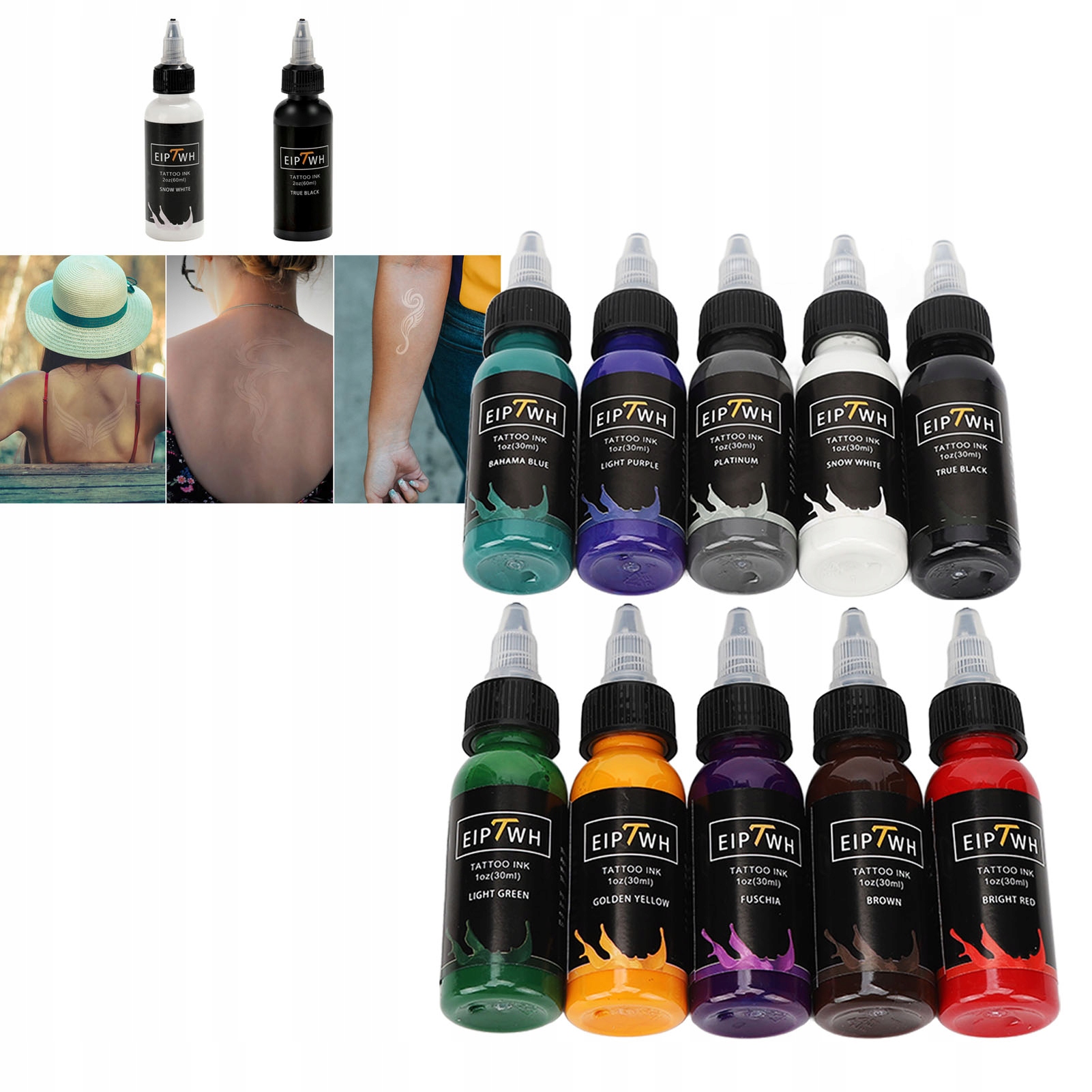 Zestaw Tuszy Do Tatuażu Kompletny 10 Szt