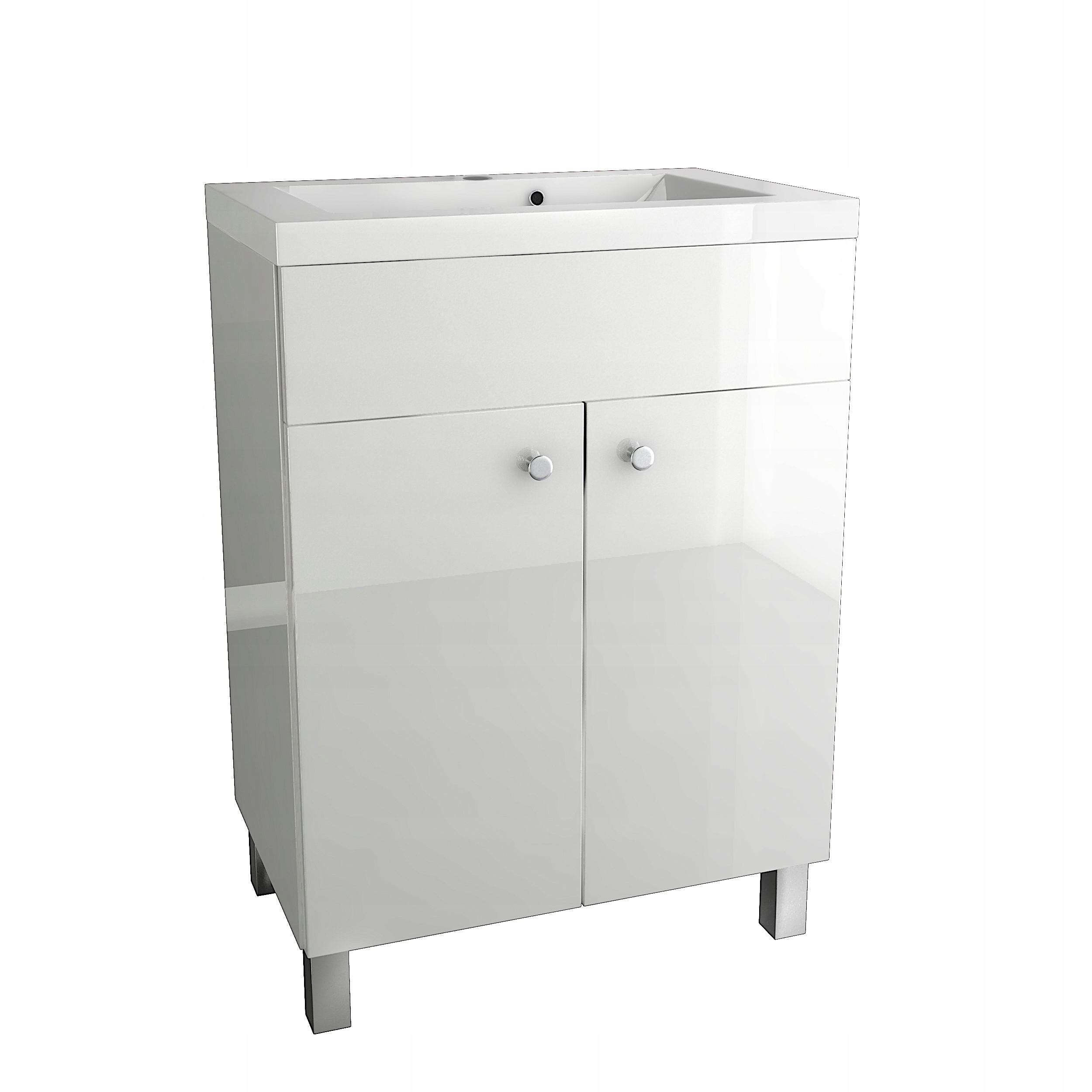 

Szafka Łazienkowa Z UMYWALKĄ60 Całość Biały Lakier