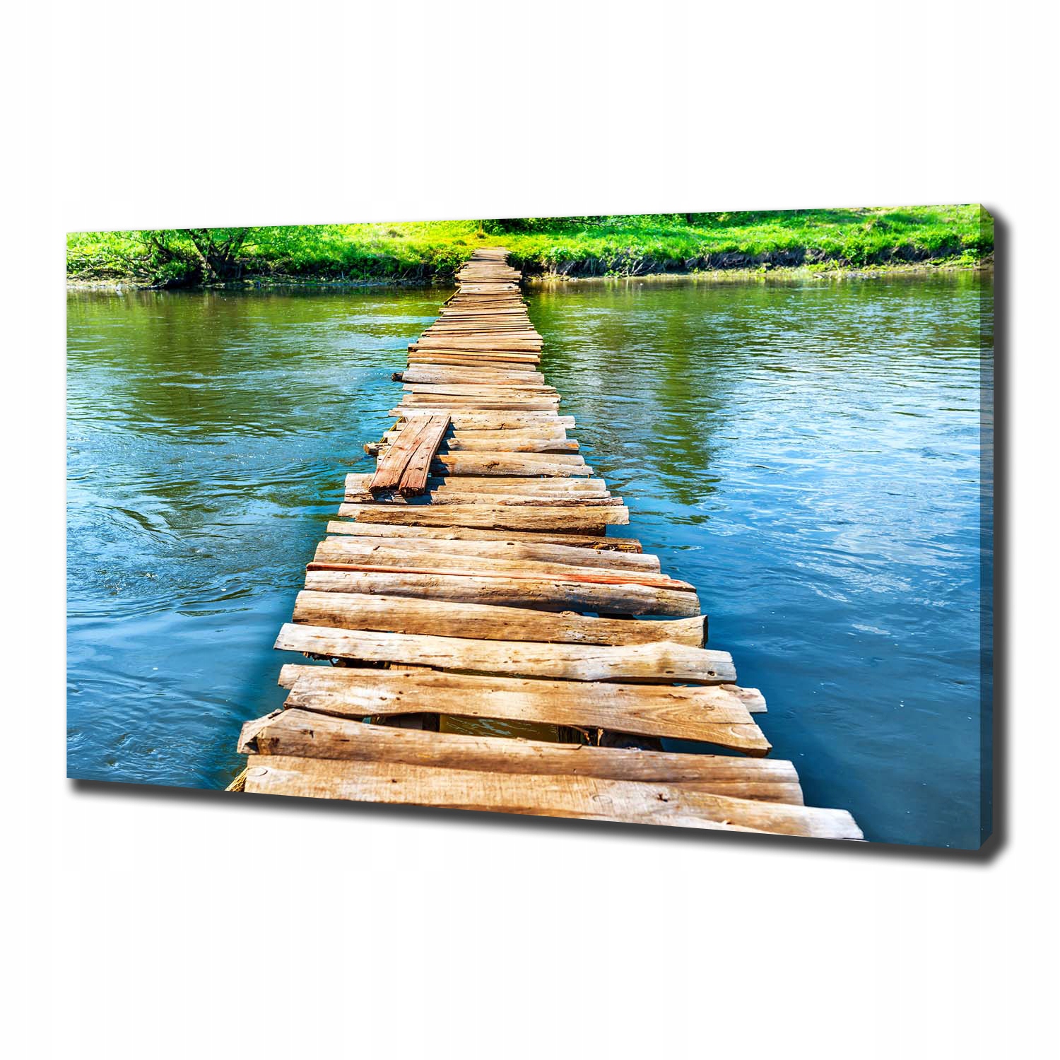 

Foto obraz na płótnie Drewniany most 100x70 cm