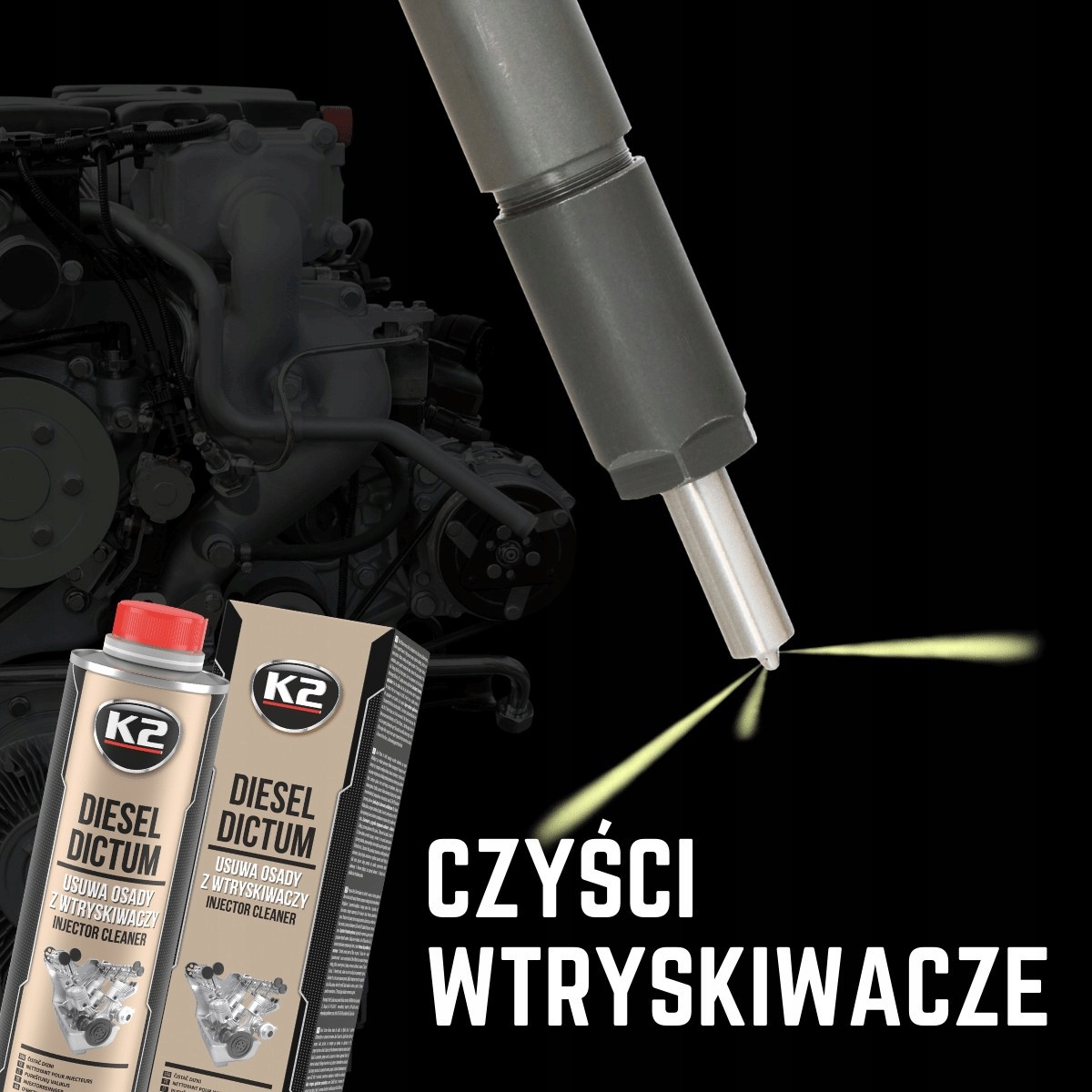 K2 DIESEL DICTUM ZESTAW DO CZYSZCZENIA WTRYSKÓW Pojemność opakowania 500 ml