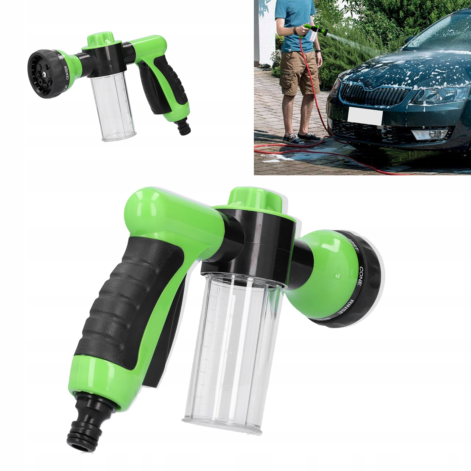 Pistolet na wodę Dozownik piany 8 trybów Maksymalna moc 1 W