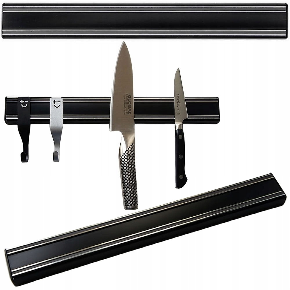 Bisbell Kovová magnetická lišta na nože čierna 35 cm 350 mm B44X35