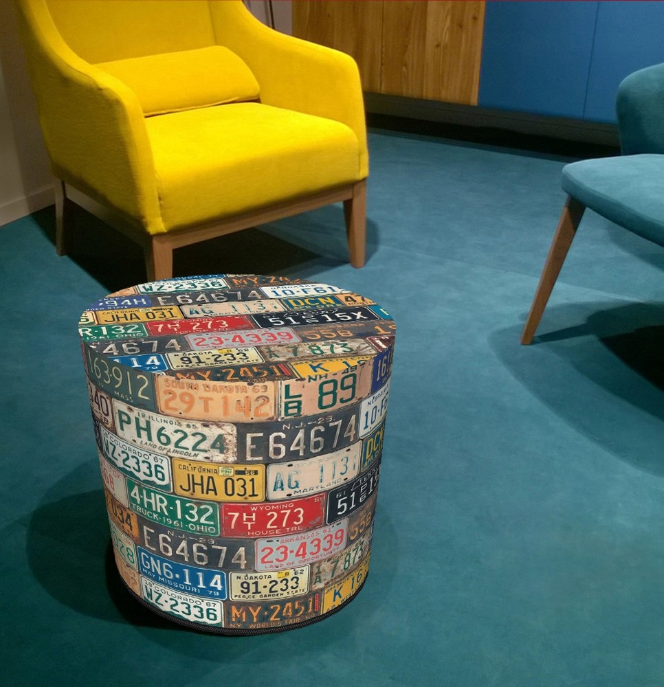 Okrągła pufa dekoracyjna - FREEWAY Szerokość mebla 40 cm