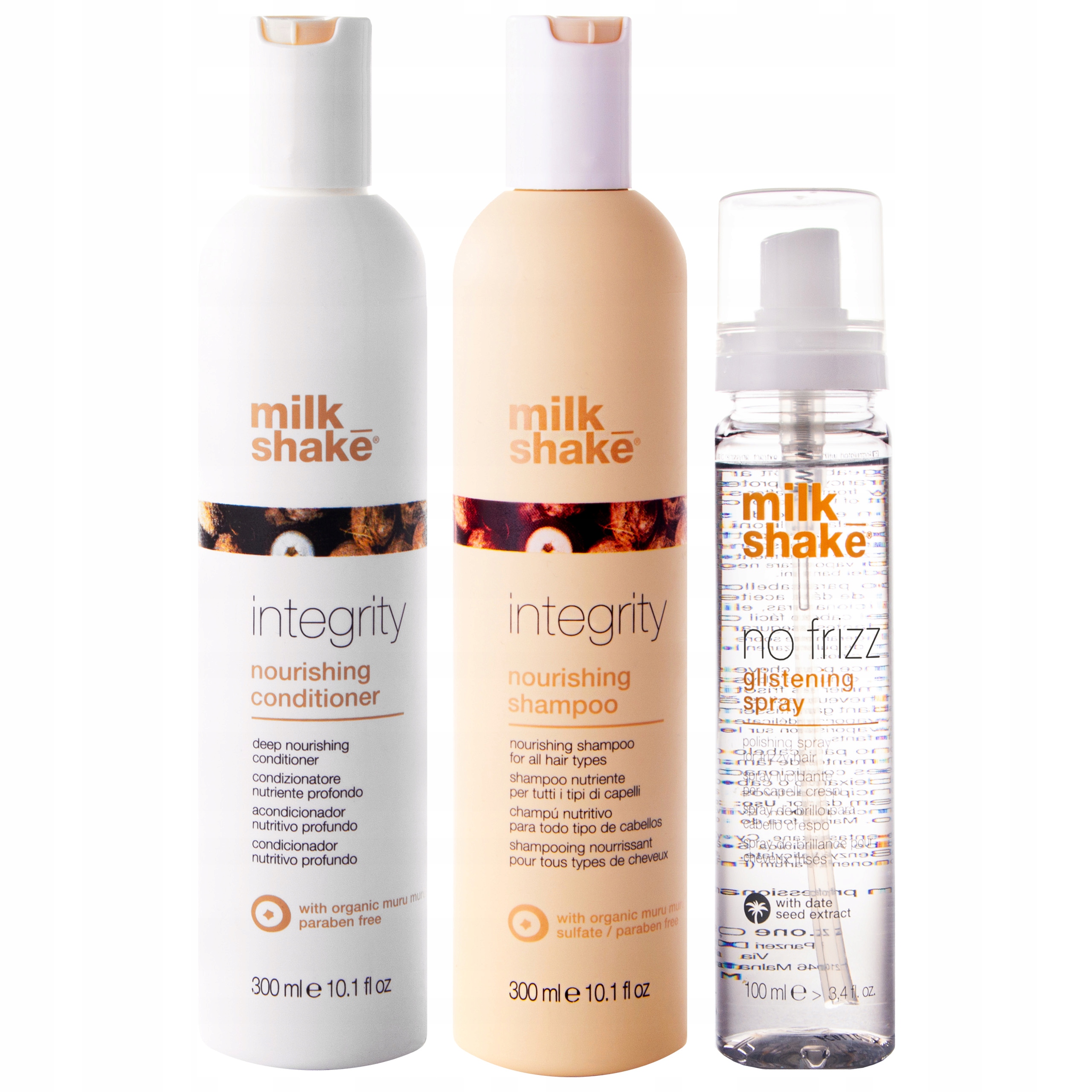 Milk Shake Integrity výživný šampon kondicionér 2x300 ml sprej no frizz
