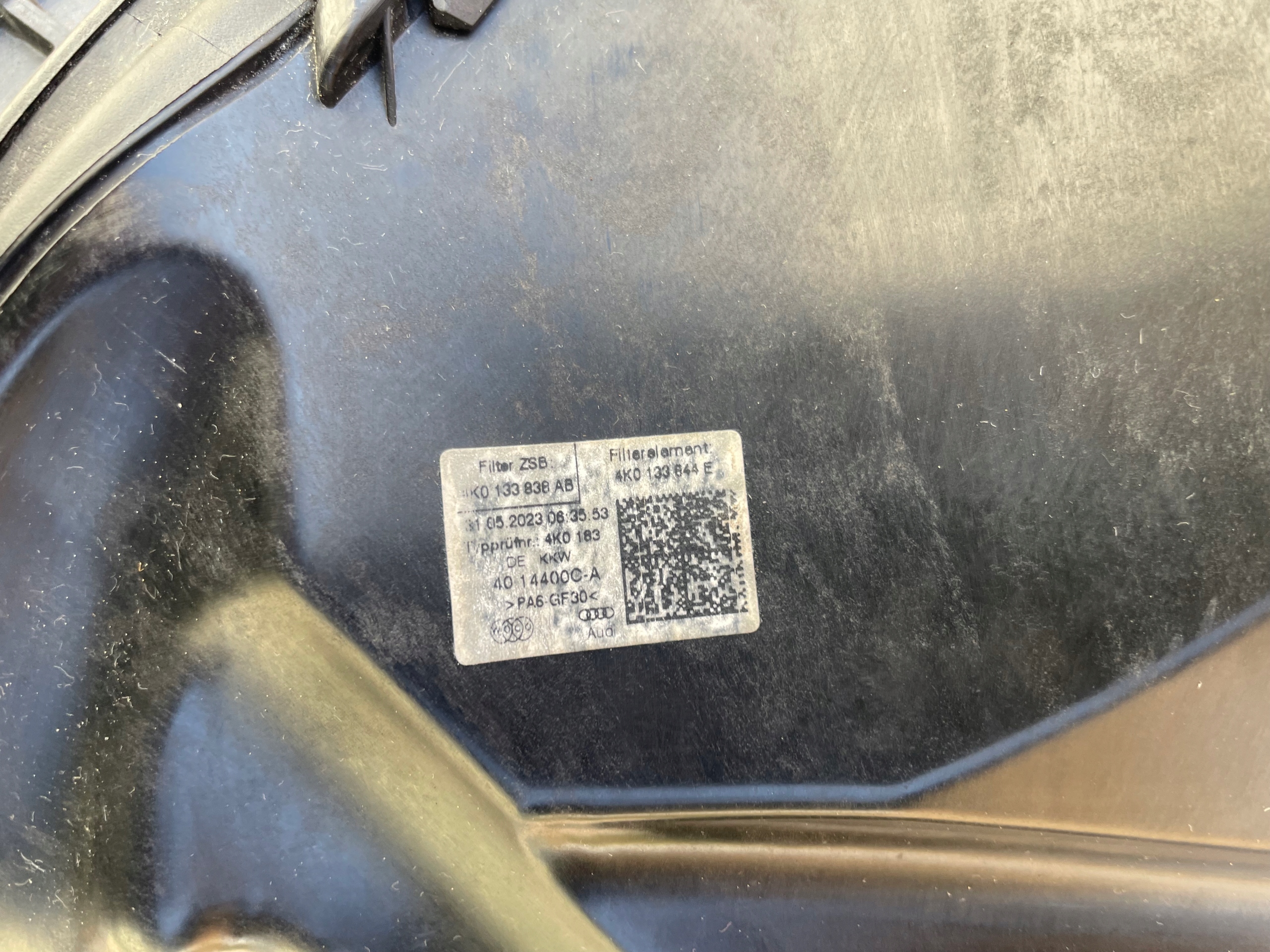 Gehäuse filter luft AUDI A6 C8 4K0133844E Original 2.0 TDI