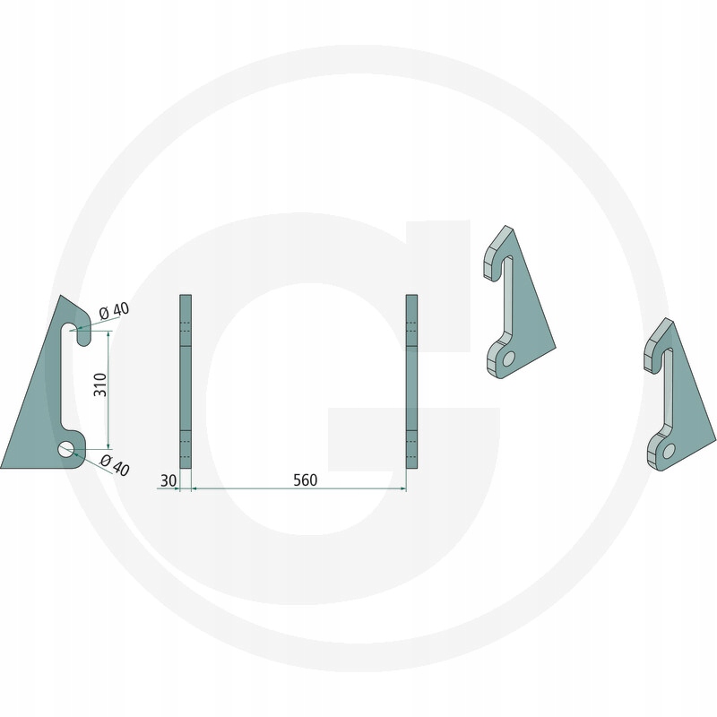 Mocowanie Giant widly do palet 30 mm