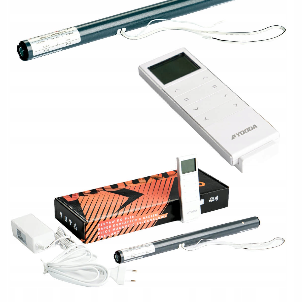 Sada na plisovanie: pohon DV24AF/TD-2 0,6/34 napájací zdroj diaľkový ovládač Smart Home Yooda