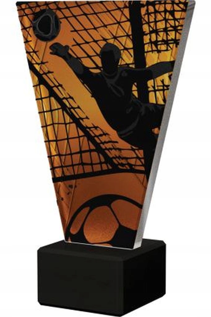 Trofeum szklane Bramkarz VL1-B/SOC4/BK 20,5cm z opisem