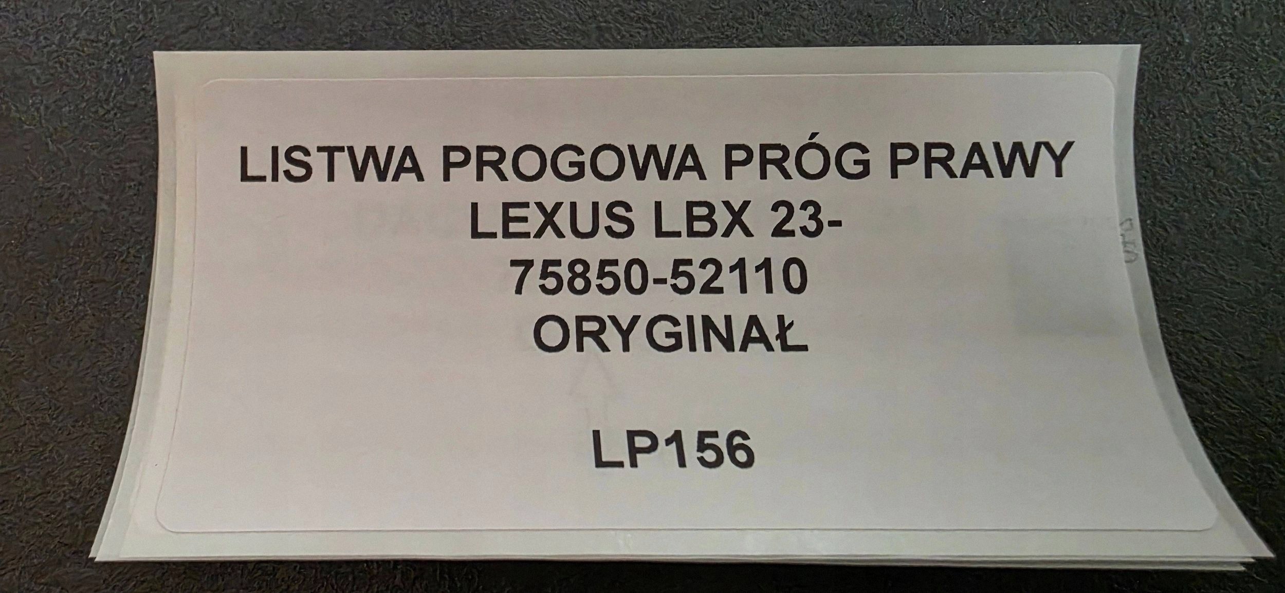moulding threshold threshold right LEXUS LBX 23- original 75850-52110