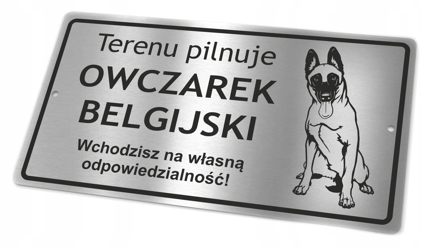 

Tabliczka Uwaga Pies Owczarek Belgijski Malinois