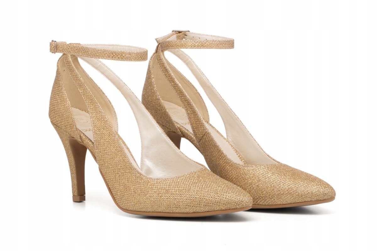 Zapínací taneční kolíky s výřezem, zlaté, velikost 41