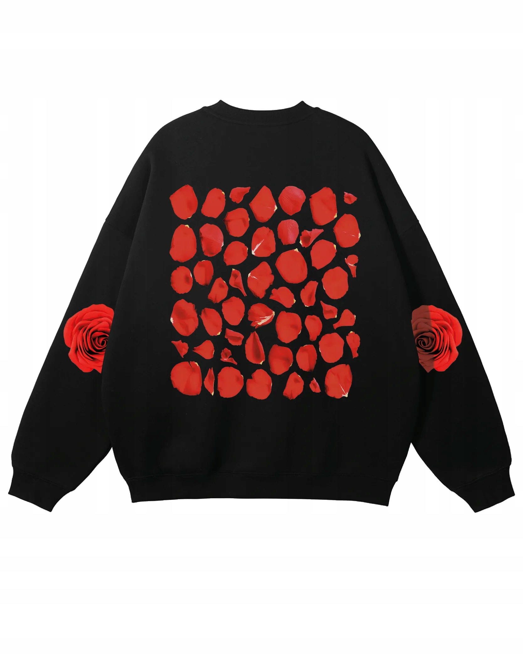 Oversize mikina Romantická elegance American Beauty Černá L