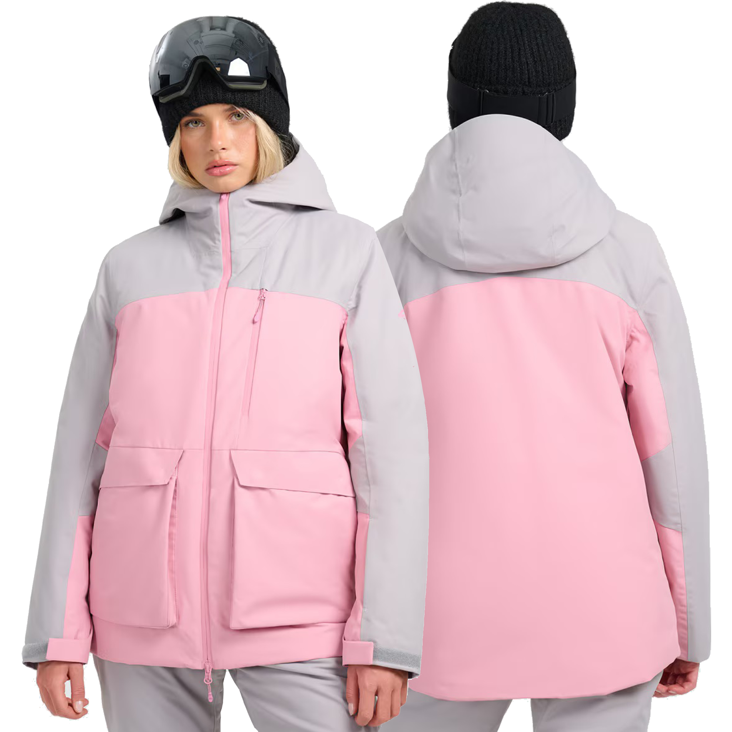 Kurtka narciarska zimowa 4F membrana 8000 damska Róż XL