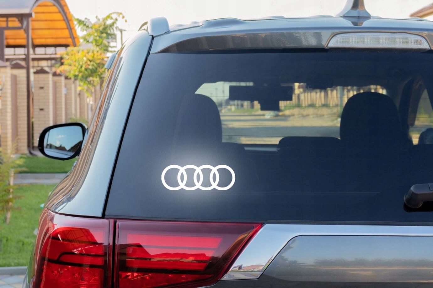 AUDI logo - Naklejka na samochód na auto - ODBLASK Producent Inny