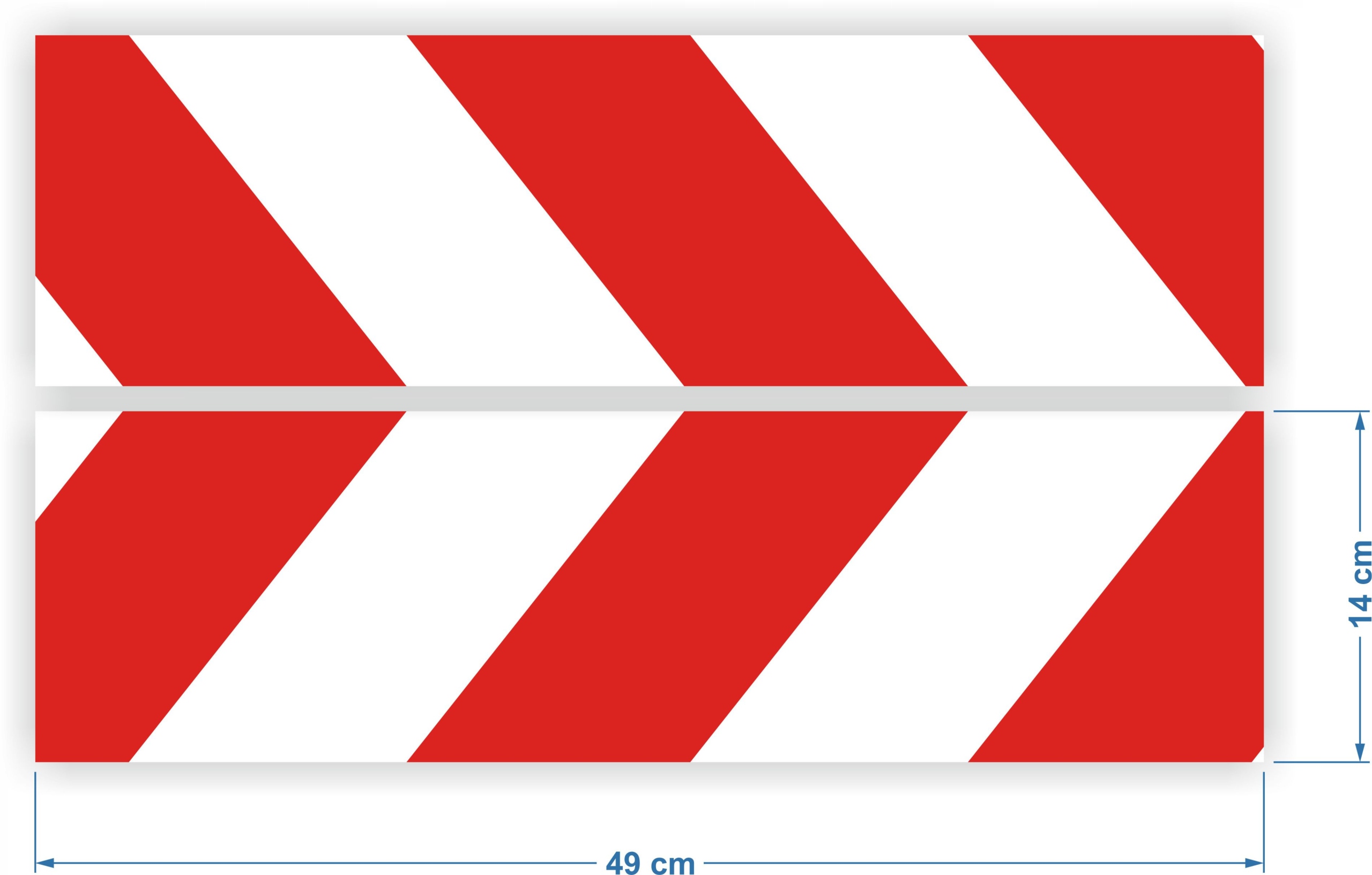 

Naklejki Pasy Ostrzegawcze Odblaskowe 14x49cm