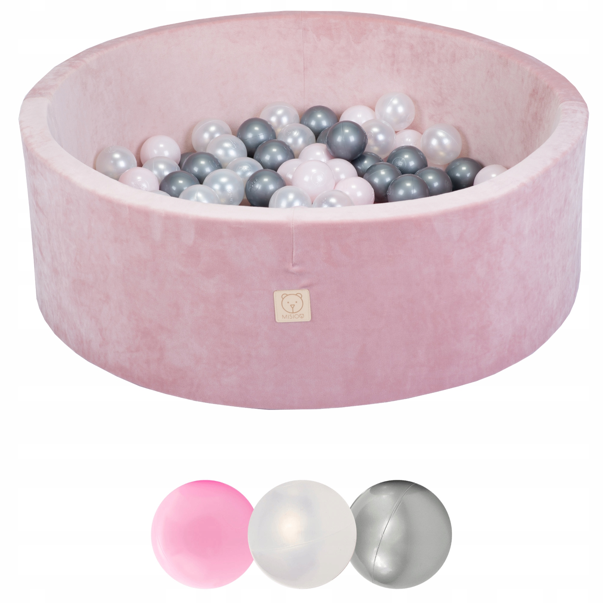 Розовый Сухой Бассейн Velvet с 200 Мячами Misioo