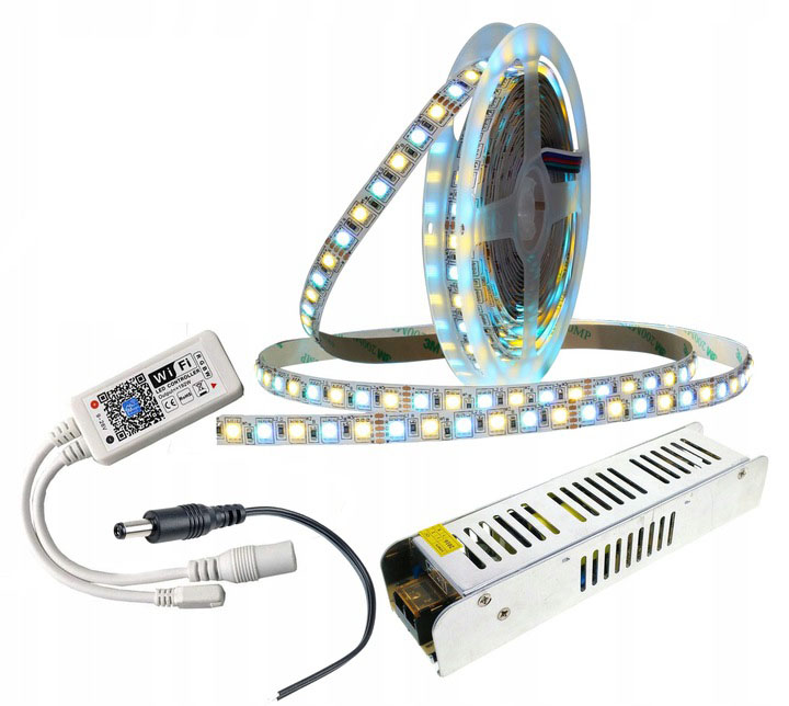 Set Led pásek Rgbw 5 m WiFi Ios Android