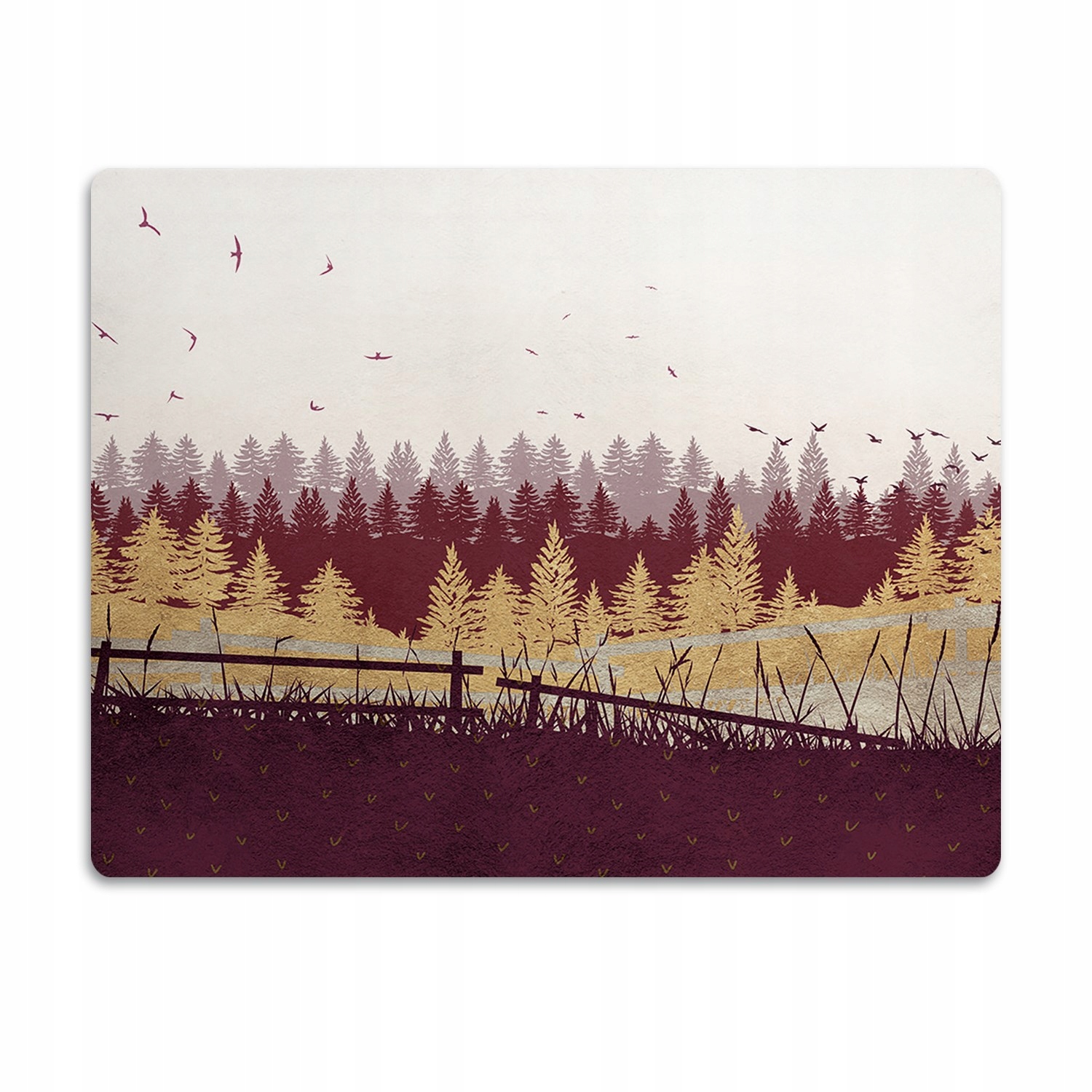Levně Podložka pro kočky a psa pod misky Podzimní les 60x40cm
