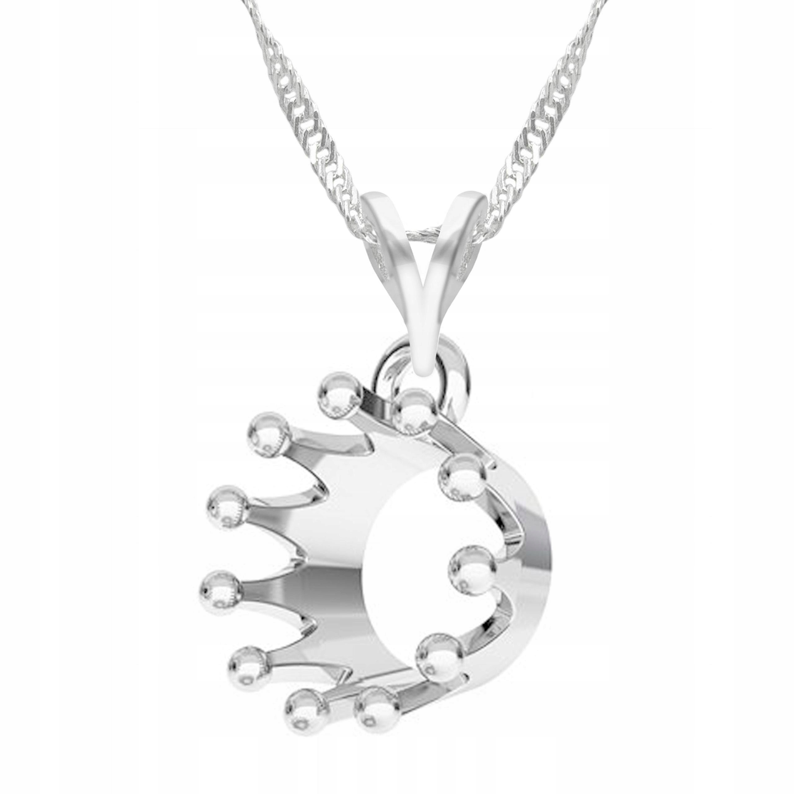 Stříbrný náhrdelník Koruna Královská koruna s korunou Korunka Stříbro 925