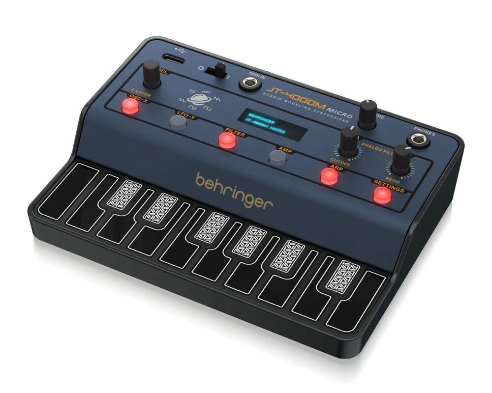 Behringer JT-4000M Micro – Přenosný hybridní syntezátor