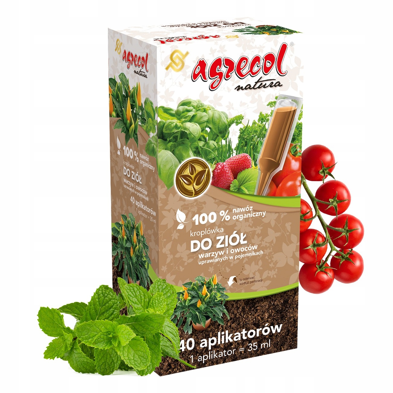 Agrecol Organický Kondicionér Na Rajčata A Zeleniny Ovoce Aplikátor 40x35ML