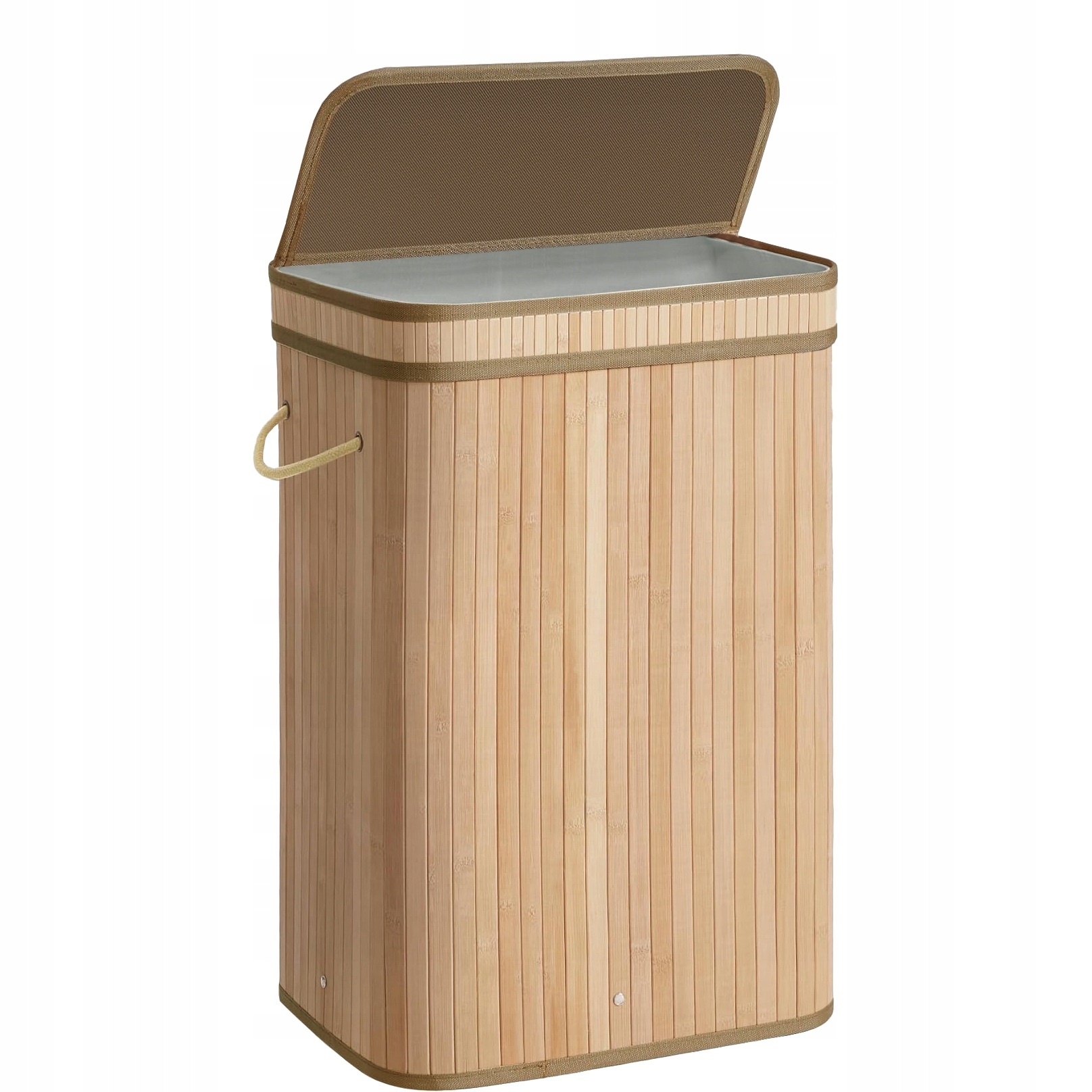 Bambusový Koš Na Prádlo Hračky Nádoba S Víkem 80 l