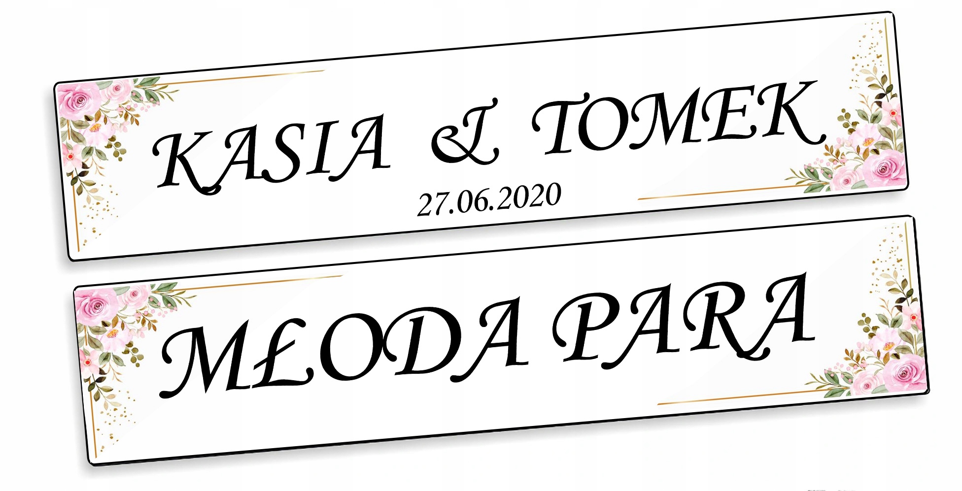 TABLICE NA ŚLUB WESELE 50x11 ŚLUBNE 46 NA REJESTRACJĘ WYBÓR