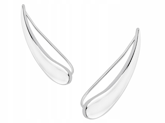 Stříbrné Náušnice Náušnice Křídla Rhodiovaná tyčinka Stříbro 925