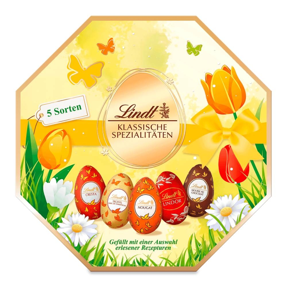 Levně Lindt Čokoládová vajíčka Mix 5 příchutí 288 g