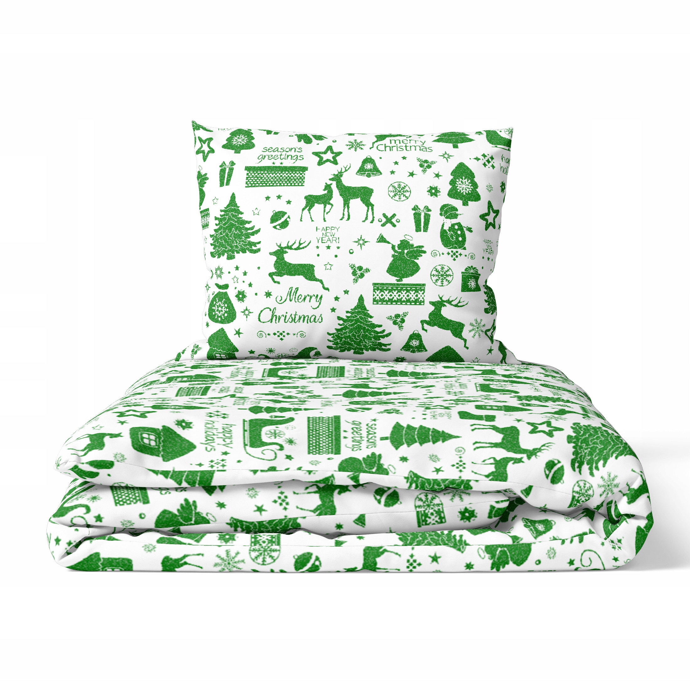 Sada Povlečení 160x200 2x70x80, 100% Bavlna, 140 g/m2, vzor: Sáně Miko