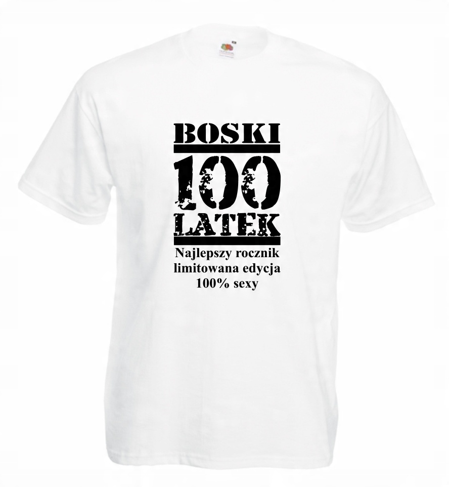 

Koszulka męska Boski 100 Latek Urodziny r L