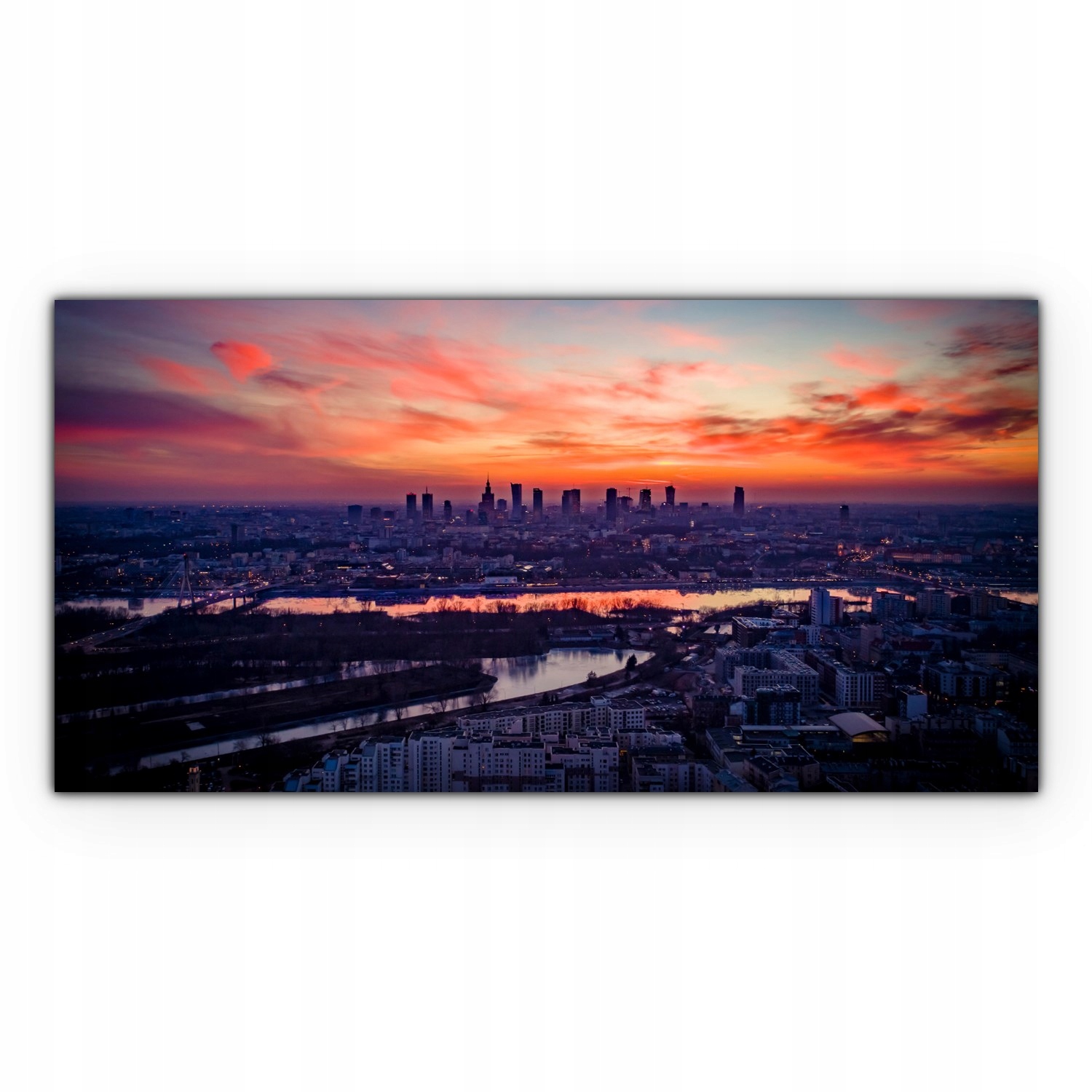 

Obraz płótno z foto 100x50 Miasto Budynki Zmierzch