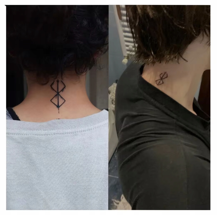 TYMCZASOWY TATUAŻ PÓŁTRWAŁY BERSERK BERSERKER NOWA TECHNOLOGIA Kolor dominujący czarny