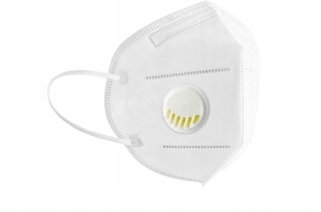 MASECZKA MASKA OCHRONNA BIAŁA Z ZAWORKIEM KN95 PRZECIWPYŁOWA