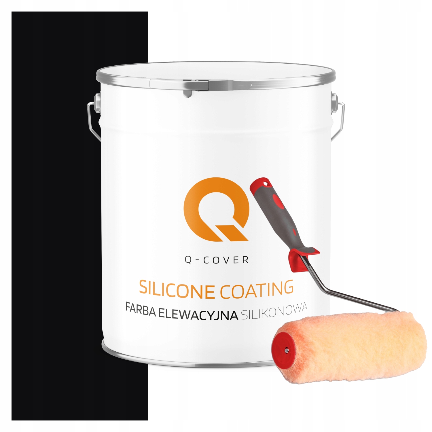 Vonkajšia fasádna farba na omietku 5L čierna hlboká Uv valček