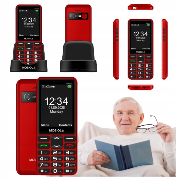 Telefon komórkowy Mobiola MB900 48 Mb 128 Mb 4G (lte) czerwony