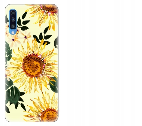 

Etui pokrowiec Samsung Galaxy A70 Kwiat żółty akwa