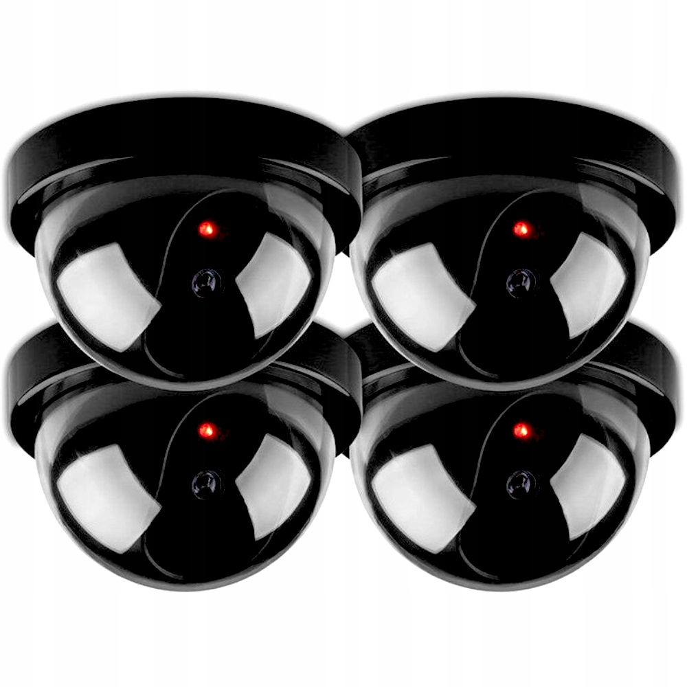 ATRAPA KAMERY PRZEMYSŁOWEJ LED ZESTAW 4 SZT