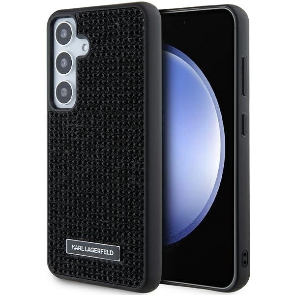 Etui Karl Lagerfeld Rhinestone Metal Logo na Samsung Galaxy S24+ czarne