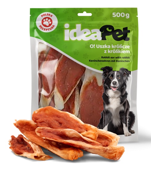 Králičí Ouška S Králíkem Psí Pamlsek Svačinka Masová Ideapet 500 G