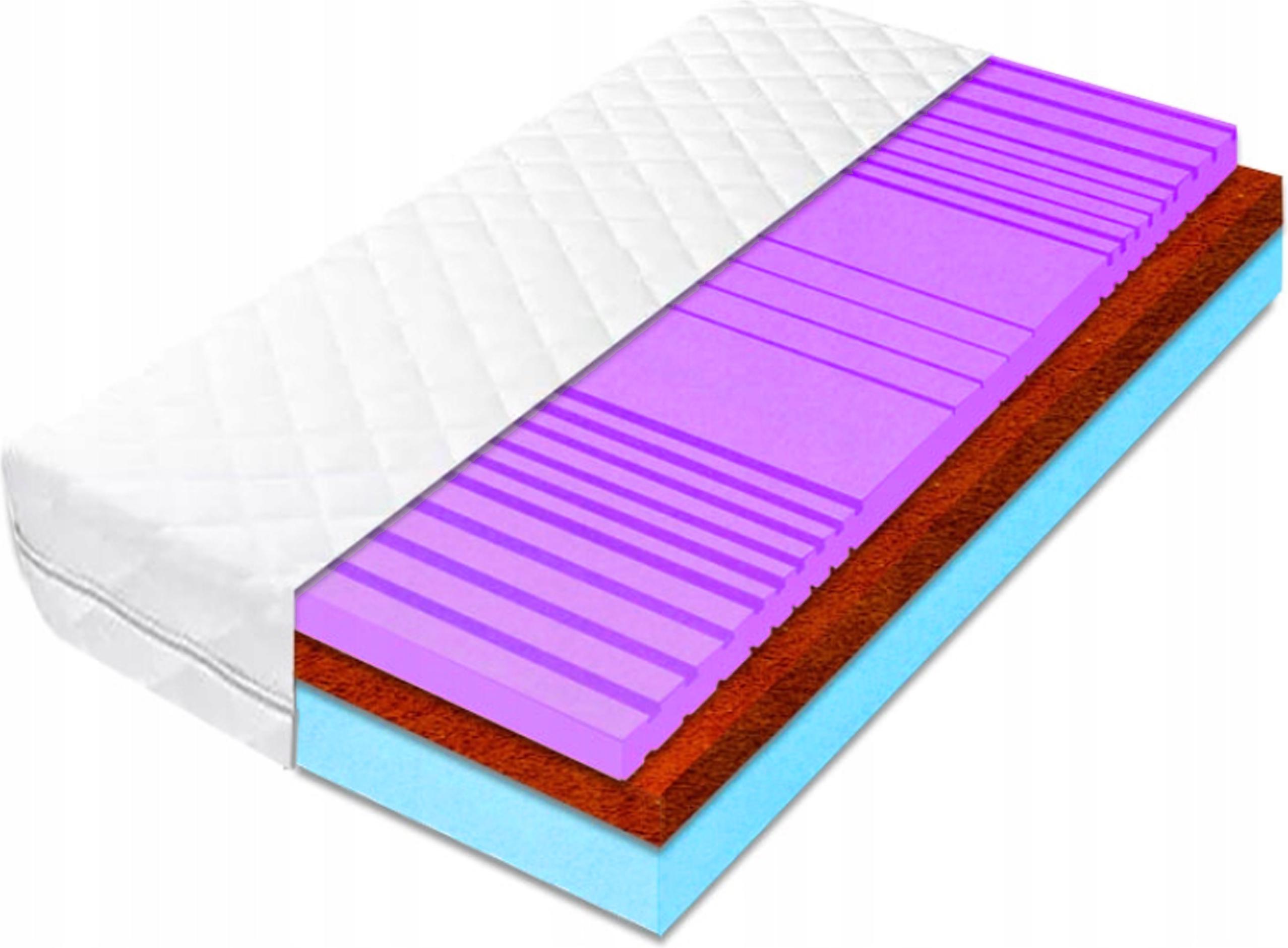 Matrac 150x160 hrubá kokosová podložka pena hr 25 cm s kokosovou podložkou H1