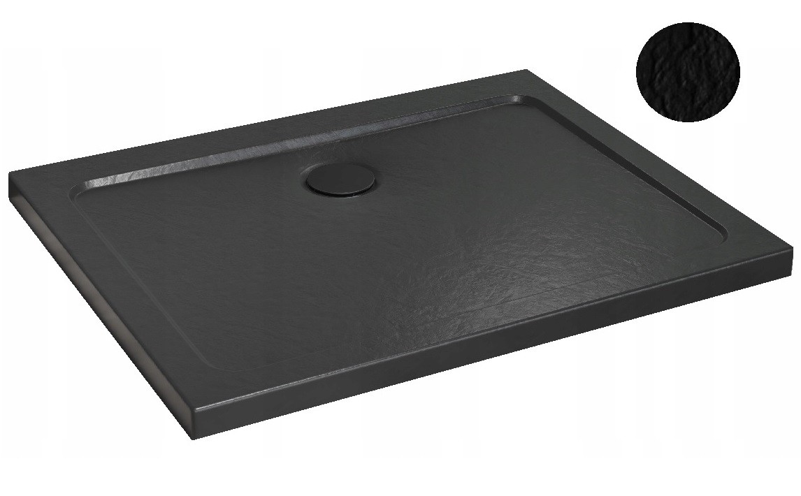 Brodzik prostokątny Doros D Stone Czarny 100x80 Radaway