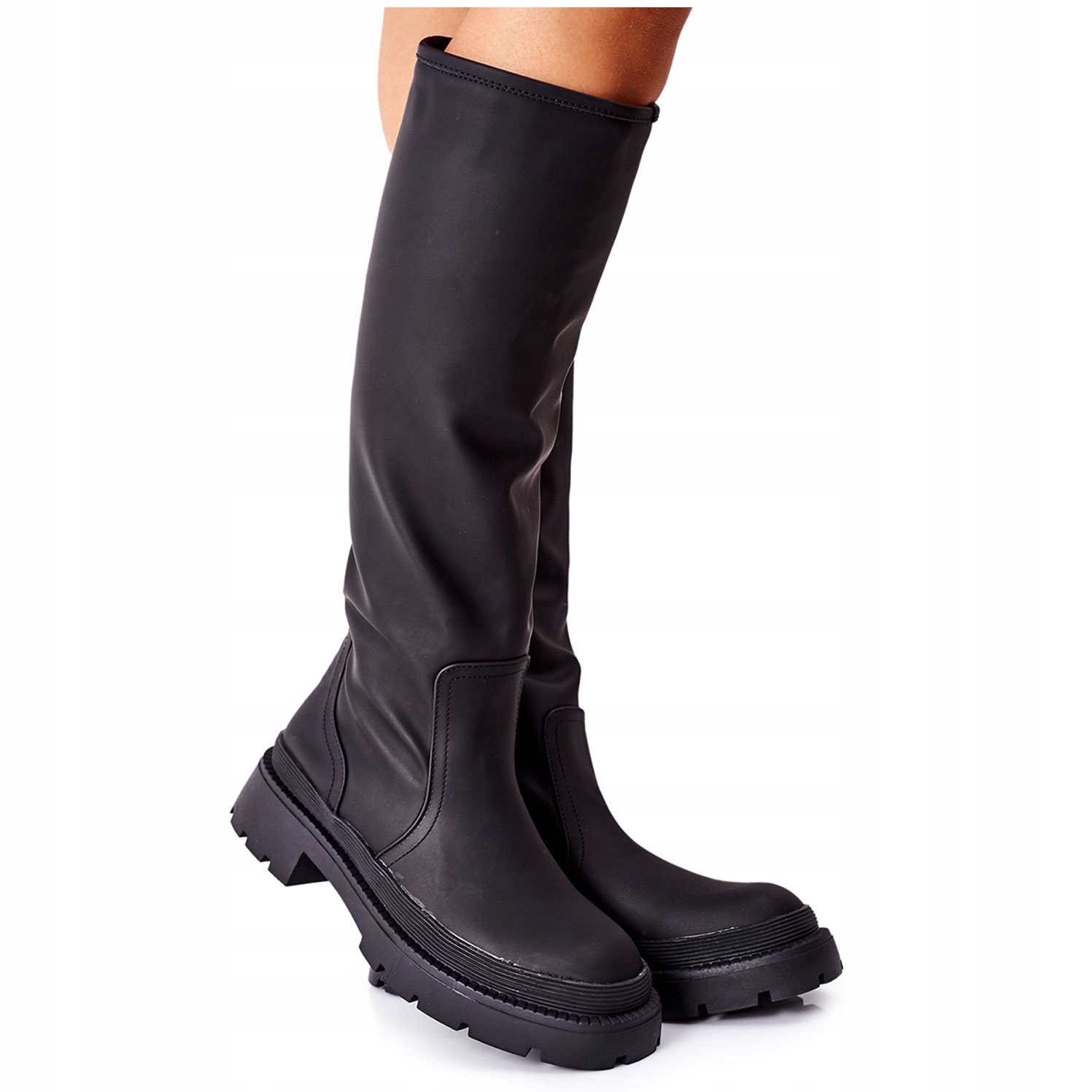 

Czarne Wysokie Kozaki Do Kolana S.barski 1396 40