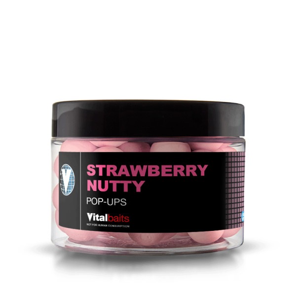Kulki Pływające Pop-up Strawberry Nutty Pink 18mm 50g Vital Baits 09-2026